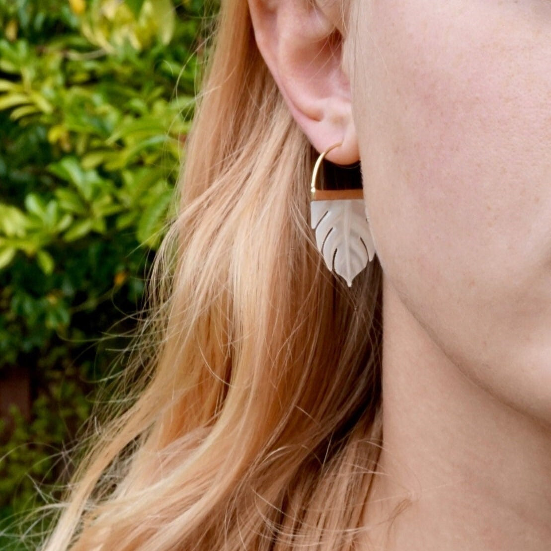 Tropical Leaf Earrings (255)
