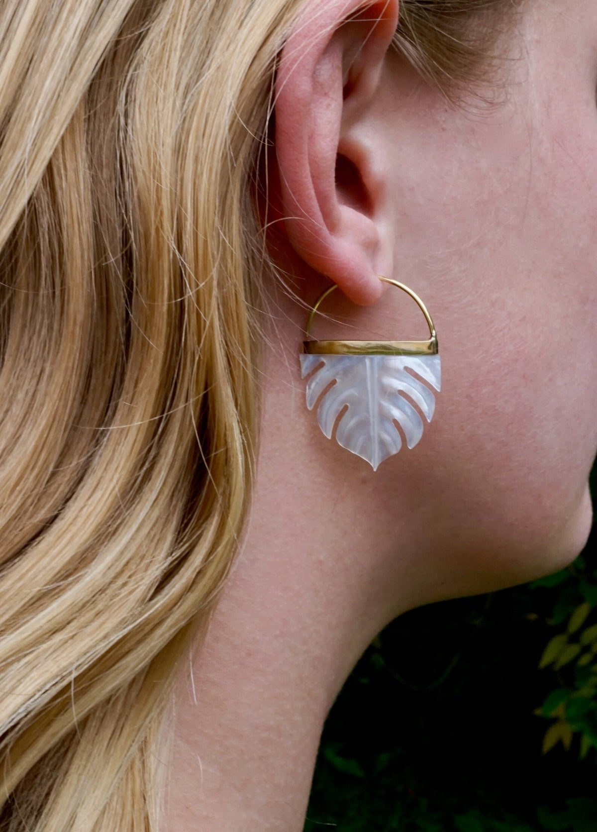Tropical Leaf Earrings (255)