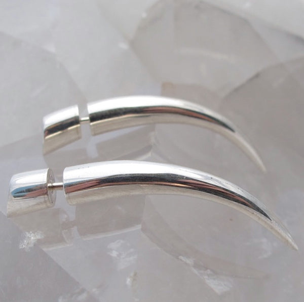 Fake gauge earrings sterling silver new arrivals