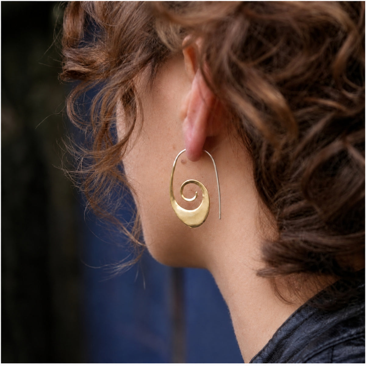 Sterling Silver Spiral Earrings • Spiral Hoop Earrings (051)