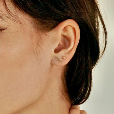 Mini Ball Studs with Deco Star Bar Earrings main image 0