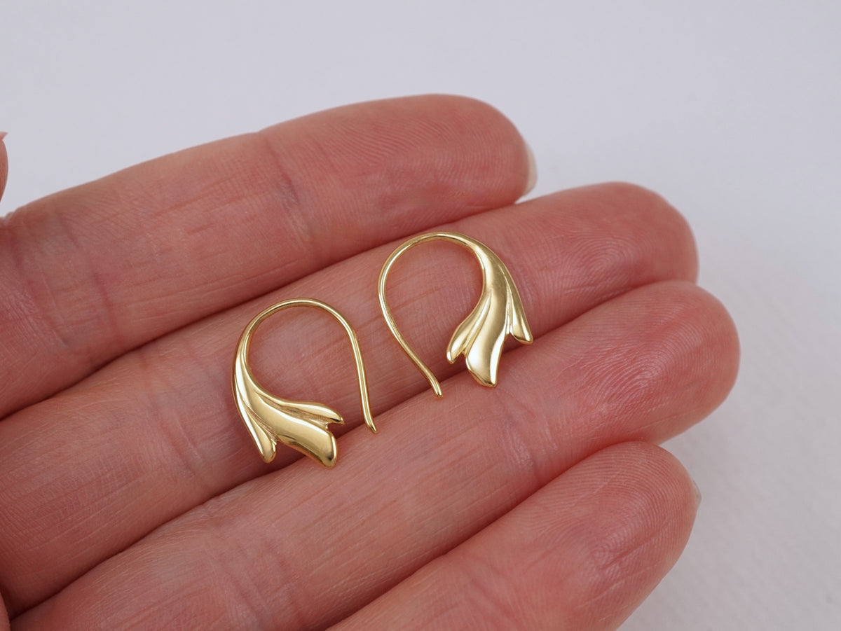 Grace Hoop Earrings – Sterling Silver or 18K Gold Vermeil | Dainty Minimalist Fine Jewelry (338)