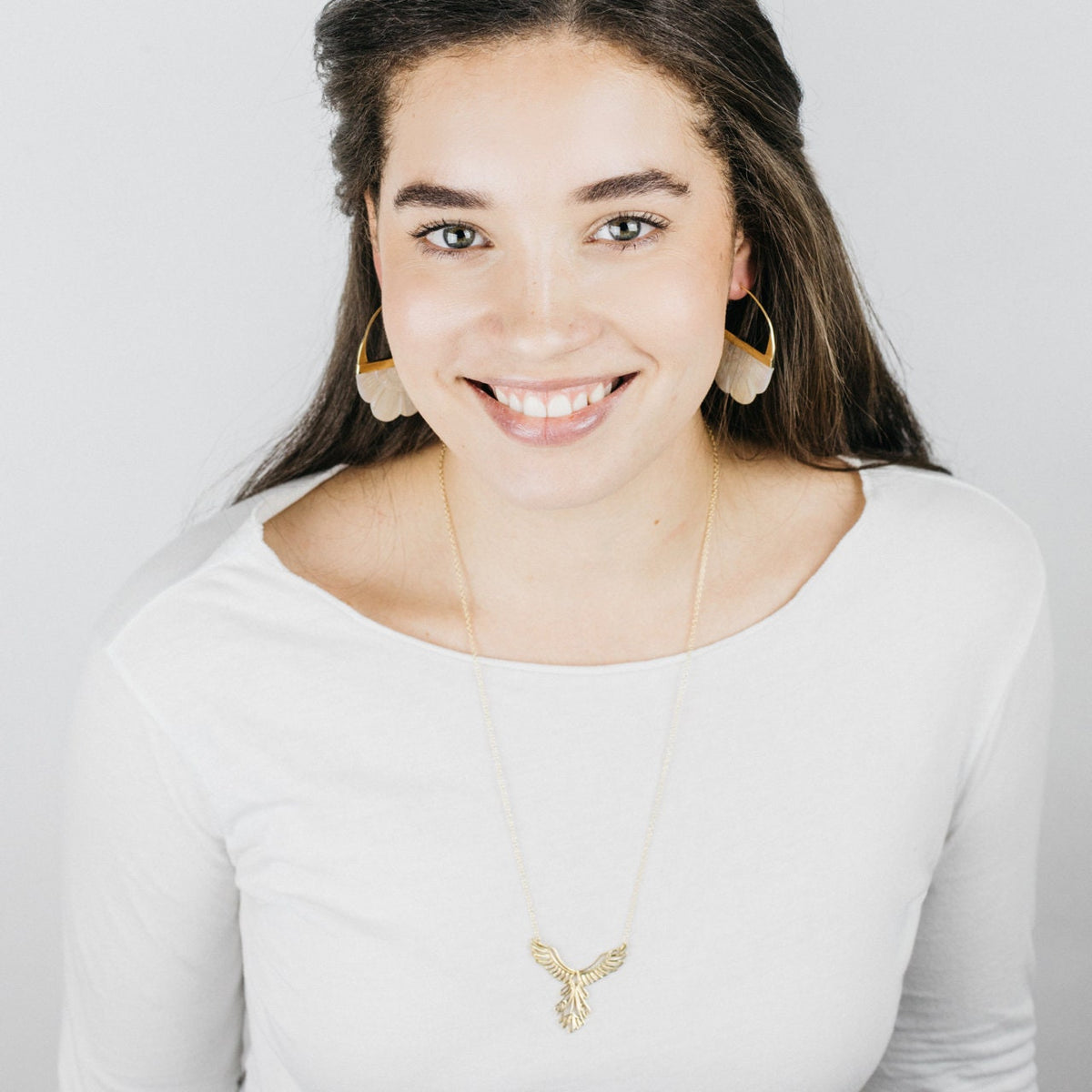 Gold Phoenix Necklace • 14K Gold Filled Chain & Brass Bird Pendant • Symbolic Rebirth Gift for Her (151)