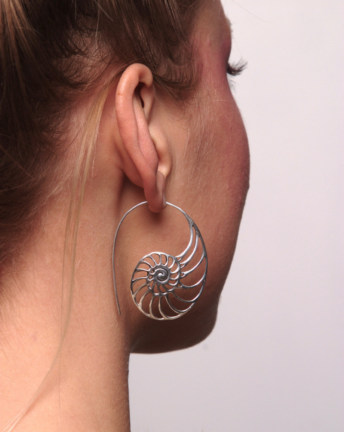 Nautilus Ammonite earrings Sterling Silver Earrings
