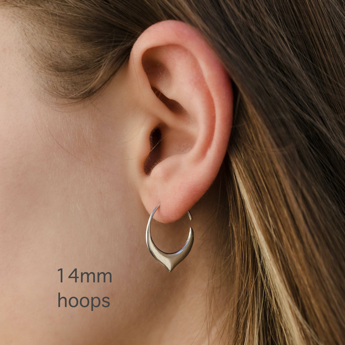 Petal Hoops Sterling Silver Two Pairs (240S)