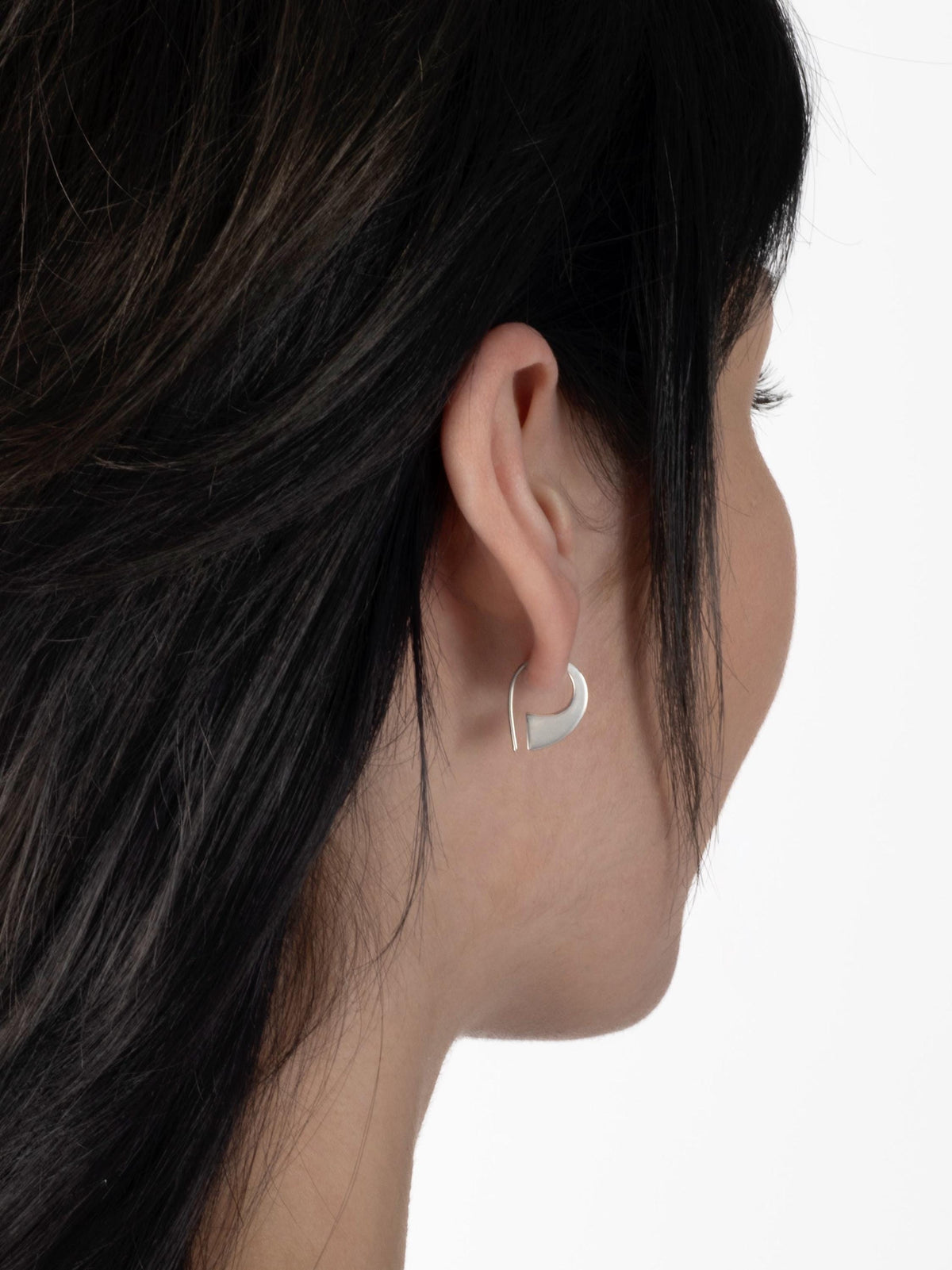 Arc Earrings – Minimalist Sterling Silver or 18K Gold Vermeil | Tiny Modern Hoop Earrings | Fine Jewelry for Everyday Wear (334, 335)