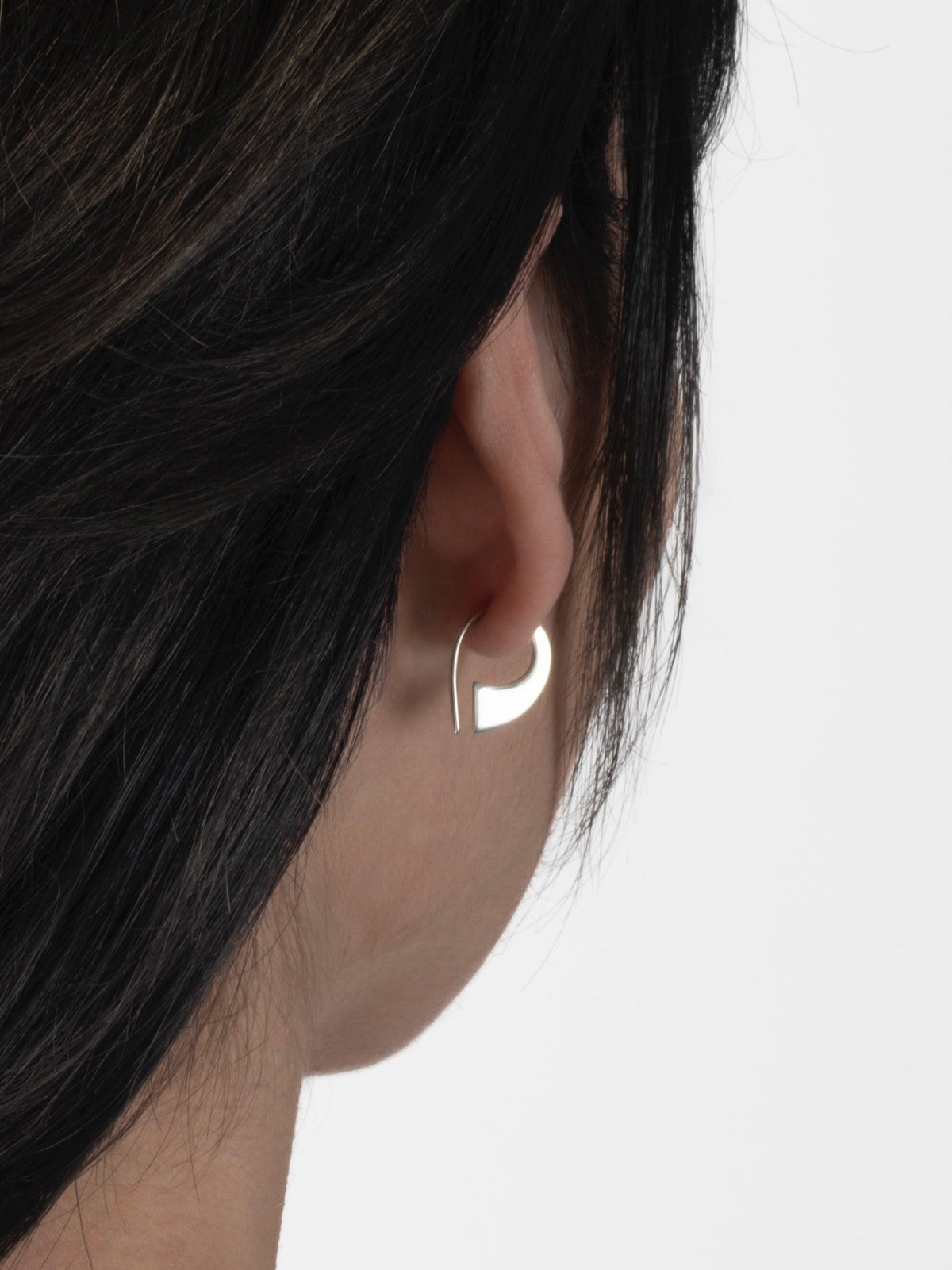 Arc Earrings – Minimalist Sterling Silver or 18K Gold Vermeil | Tiny Modern Hoop Earrings | Fine Jewelry for Everyday Wear (334, 335)