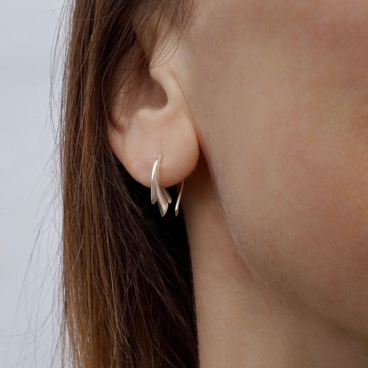 Grace Hoop Earrings – Sterling Silver or 18K Gold Vermeil | Dainty Minimalist Fine Jewelry (338) - Small Hoop Earrings