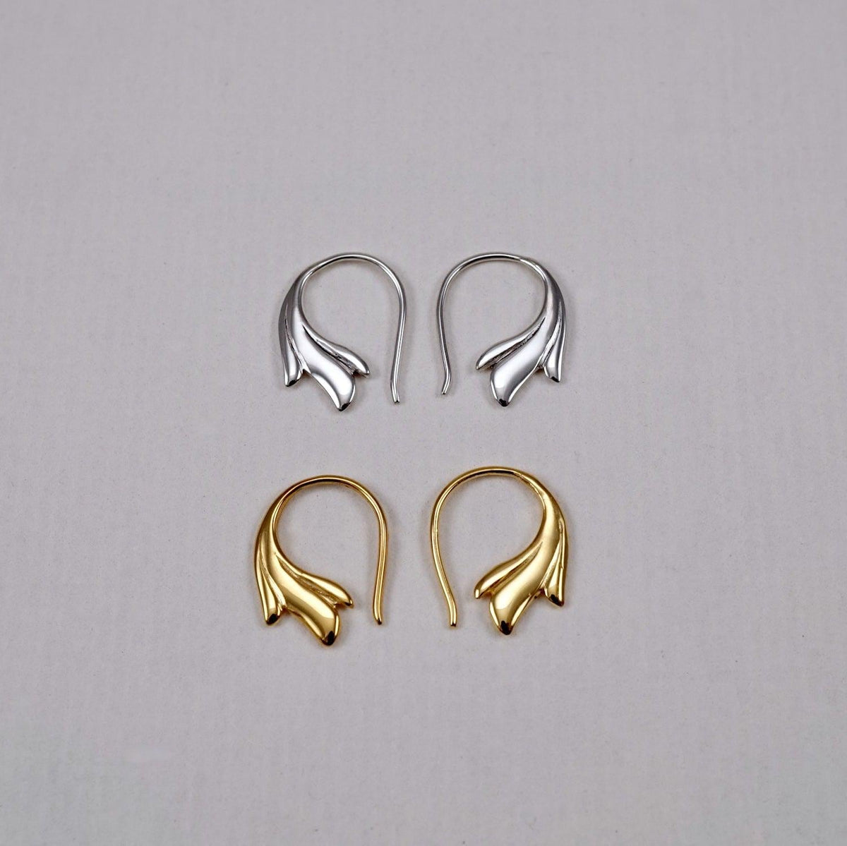 Grace Hoop Earrings – Sterling Silver or 18K Gold Vermeil | Dainty Minimalist Fine Jewelry (338) - Small Hoop Earrings