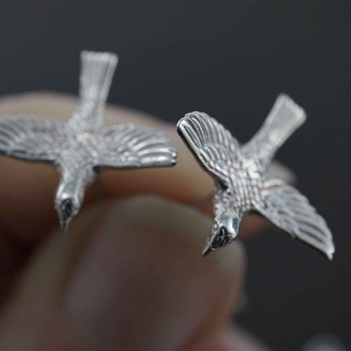 Love Bird Studs - Gold Valentine Earrings (228GP)