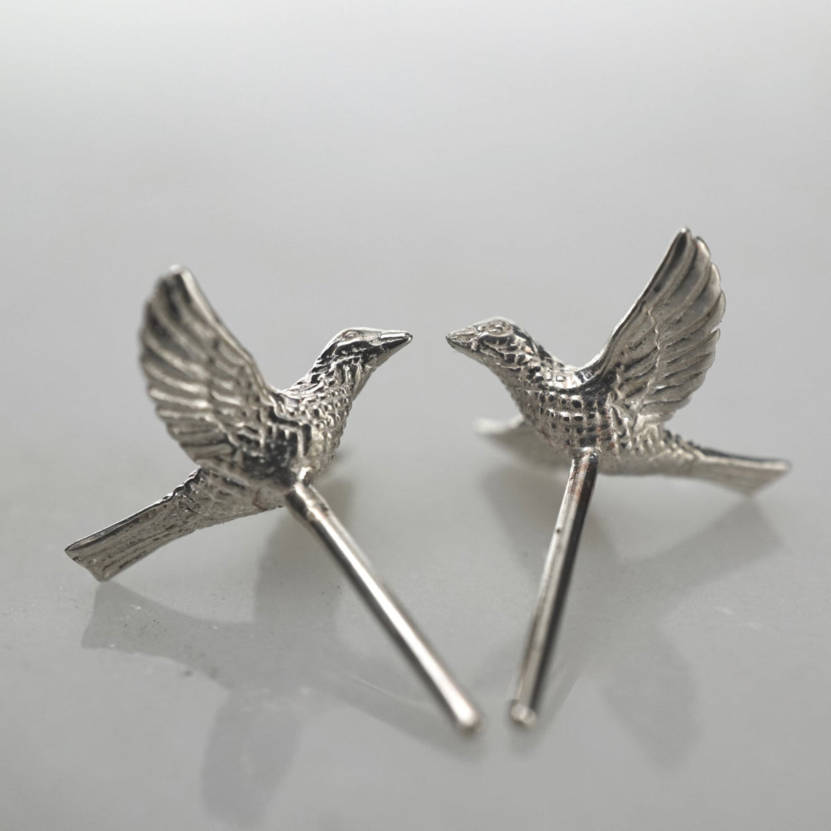 Love Bird Studs - Gold Valentine Earrings (228GP)