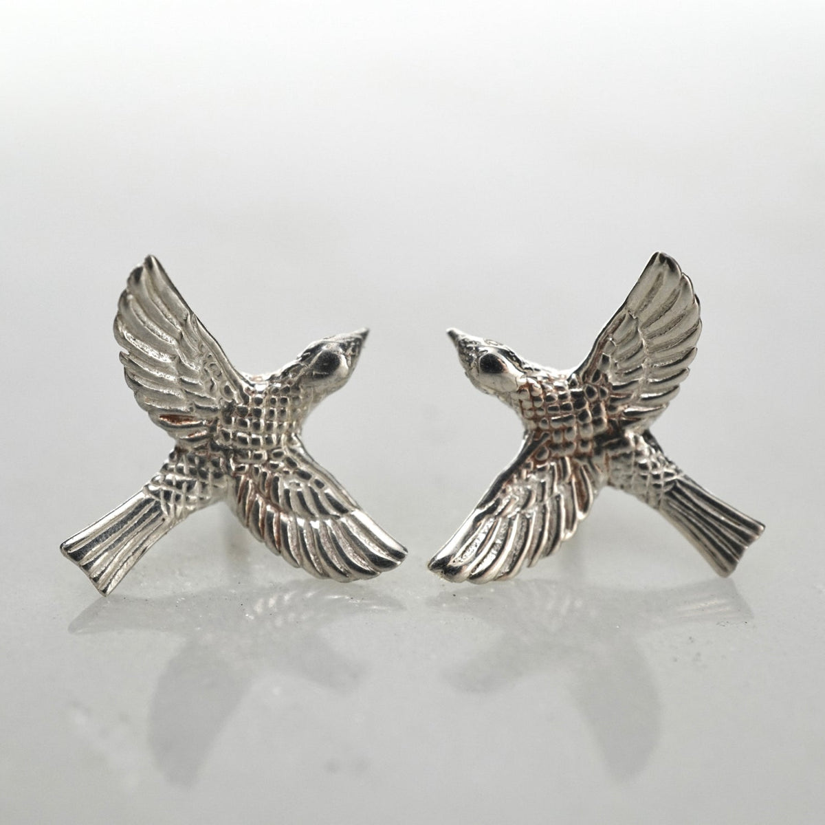 Love Bird Studs - Gold Valentine Earrings (228GP)