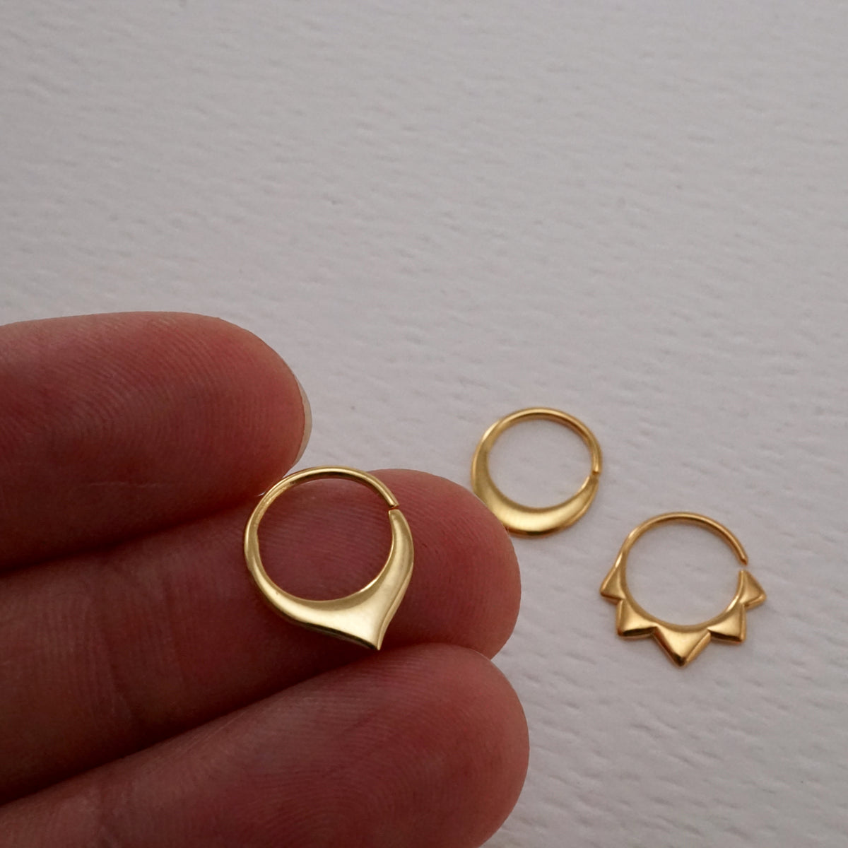 Septum Hoop • Petal Septum Ring • Endless Hoop • Everyday Minimalist • Sterling Silver (240)