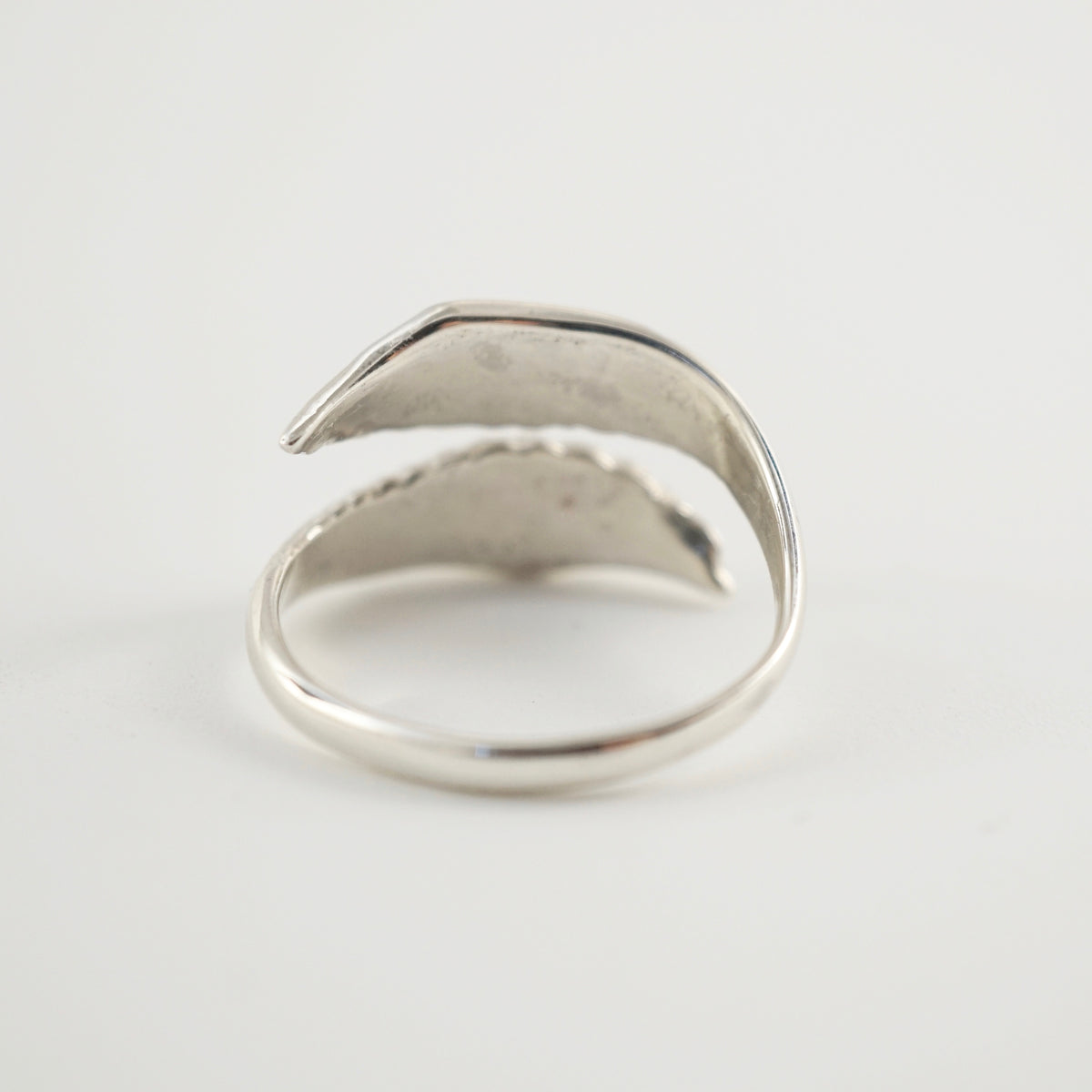 Feather Ring - Solid Sterling Silver - Adjustable Bohemian Leaf Ring (126S)