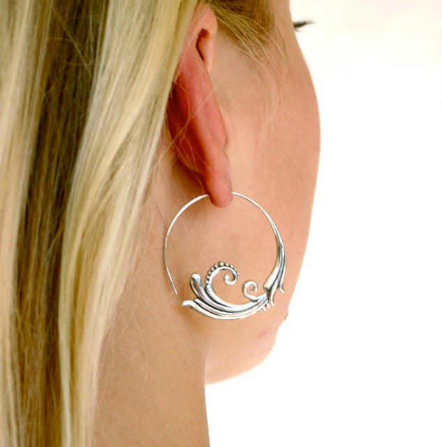 Medium Sterling Silver Hoop Earrings