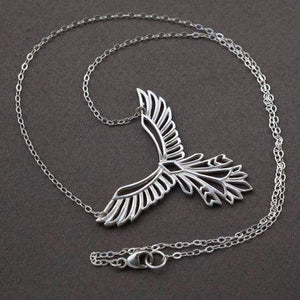 Phoenix Necklace -Sterling Silver - Bird Pendant - Inspirational Gift (151S)