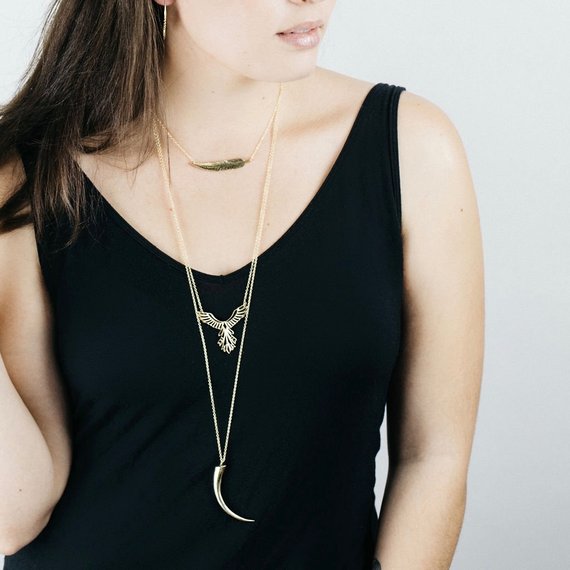 Phoenix Necklace -Sterling Silver - Bird Pendant - Inspirational Gift