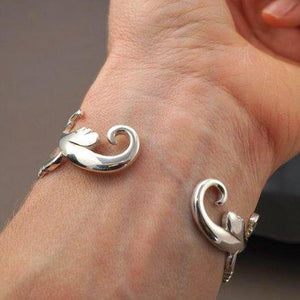 Sterling Silver Cuff - Art Nouveau Bracelet - Bohemian Jewelry - Statement Bracelet