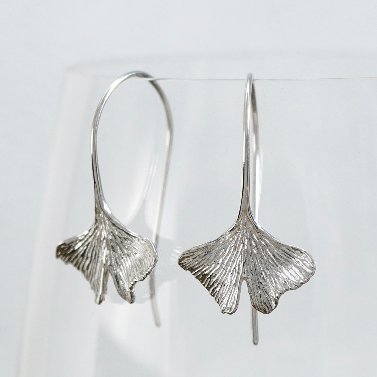 Ginko Leaf Earrings Sterling Silver Dangle earrings