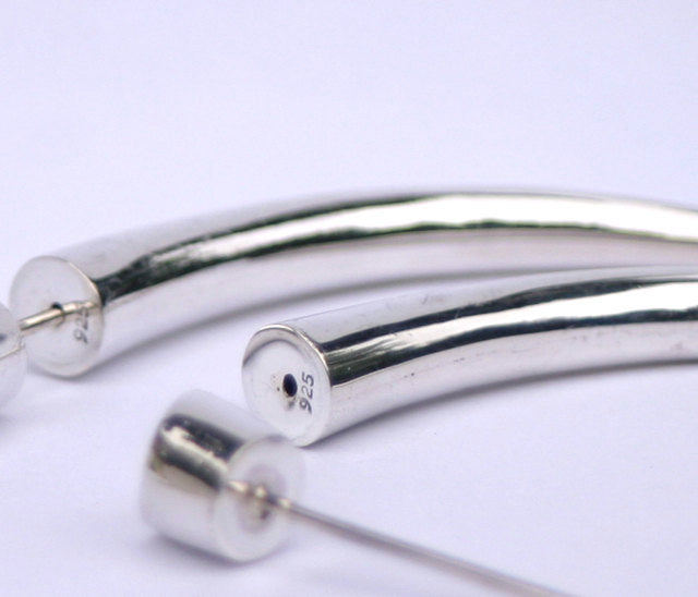 Fake Gauge Earrings -  Small Sterling Silver Talons