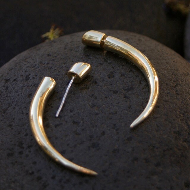 Earrings SWIVEL FISHING TACKLE Gold & Silver Tone Steel Earrings