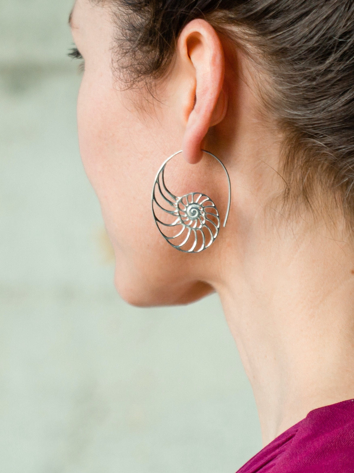 Nautilus Ammonite earrings Sterling Silver Earrings