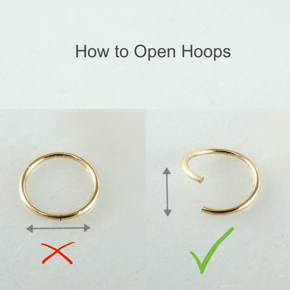 Minimalist Raindrop Hoops Horseshoe Earrings Gold (290)