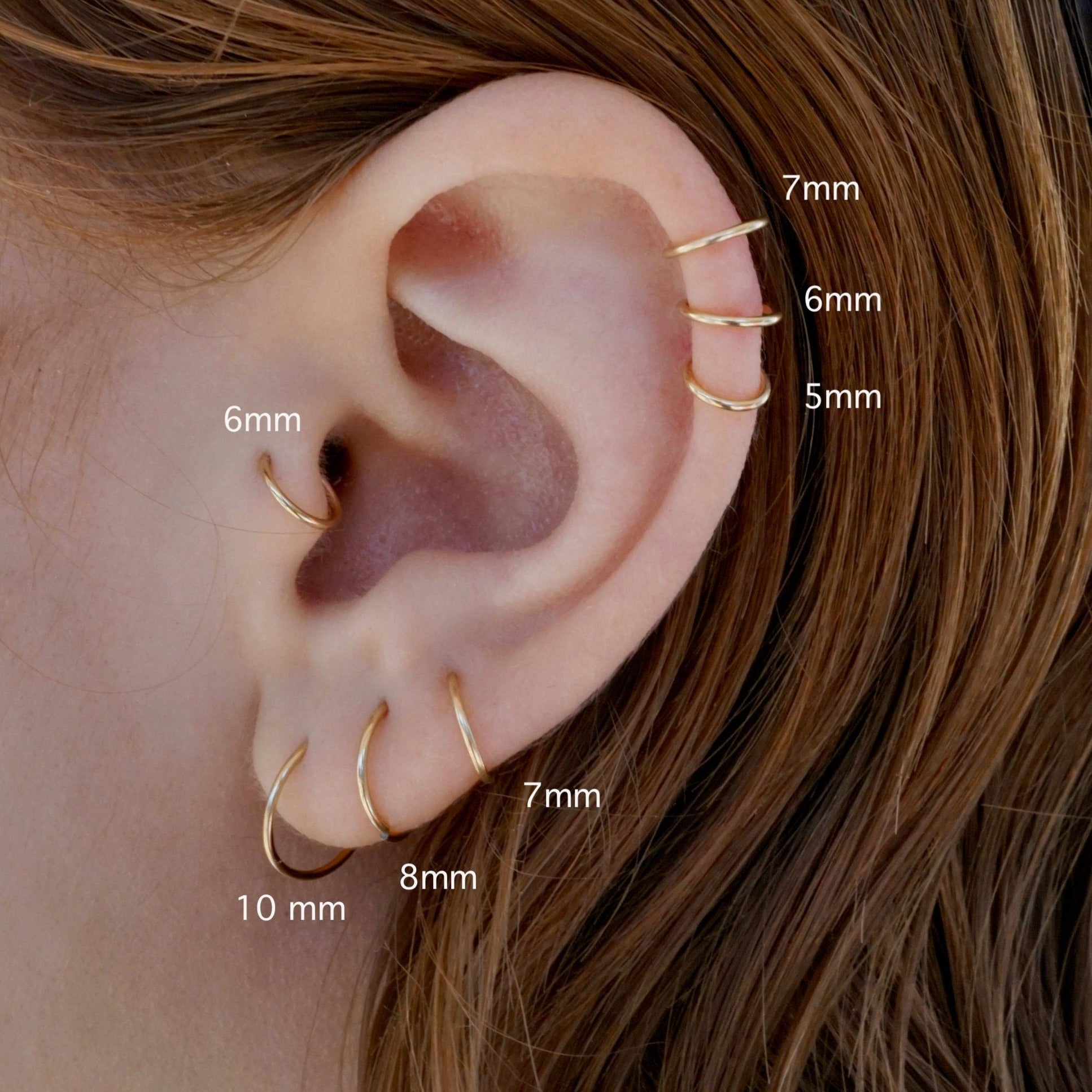 lv hoop earrings size